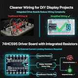 Lonely Binary 24-Pack 0.56" 7-Segment LED 74HC595 Driver for Arduino ESP32
