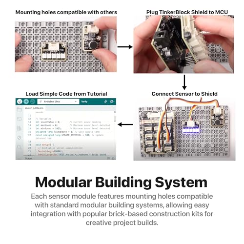 Lonely Binary TinkerBlock UNO R3 Starter Kit 12 Sensors for Arduino IDE