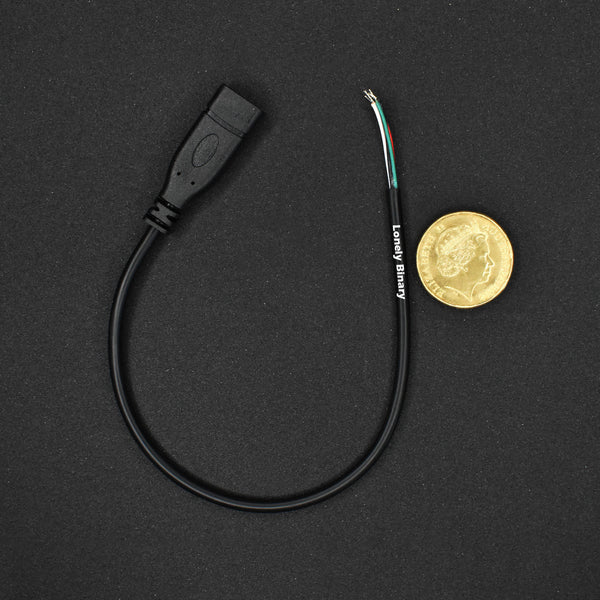 Type C Female 25CM Connector DIY Solderable